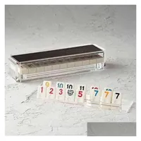 Andere Toys Lucite Board Game Set voor alle leeftijd Persoon Stylist Gift Brain Booster Custom Acryl Rummy Q 100 Sets Wholsesalehy Drop Deli Dhxjh