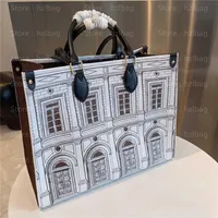 OnTheGo MM Architettura tote bags Black White Fornasetti Business Handbag Cross Body Bag M59264 on The Go3112