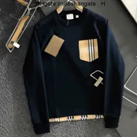 22SS Mens Hoodie Sweatshirt Burb Designer Tasarımcı Kazak Plaid Cep Uzun Kollu Tshirt Erkek Kadın Pullover Coat Asya Boyutu 4xl 5xl Cu3r