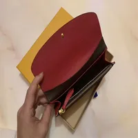 2020 NYA SHPPING HELA RÖDA BOLDS LADY LONG Wallet Multicolor Coin Purse Card Holder Original Box Women Classic Zipper P183b