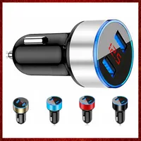 CC363 5V 3.1A Dual USB Car Charger QC Adapter LED Digital Display Voltmeter For iPhone Xiaomi Samsung Huawei OPPO VIVO Mobile Phone