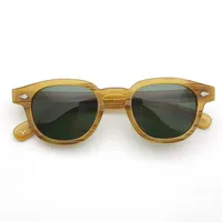 Наружные очки Lemtosh Мужчины 46 мм солнцезащитные очки среднего размера коричневые полосатые солнцезащитные очки160p
