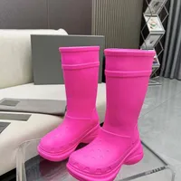 Women Designer Boot Boots Rain Rubber Winter Rainboots Platform Ankle Slip-On Half Pink Black Green Focalistic CROSS Outdoor Luxury