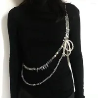Cintos elegantes punk feminino acessórios de cinto de corrente feminino cintura contas femininas designers tassel cadeias cinturones