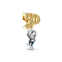 Pendant 50th Anniversary Digital Charm Bracelet Mouse DIY Fit Pandora Designer Jewelry Gift