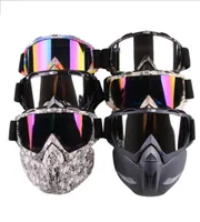 Men Women Ski Snowboard Snowmobile Goggles Snow Winter Windproof Skiing Glasses Motocross Sunglasses With Face Mask3094387