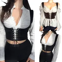 Ceintures gothiques punk sexy femme vintage bustier corset sous-abuste à lacets suspension tops gilet gilet body shaper réservoir cummerbunds y2k