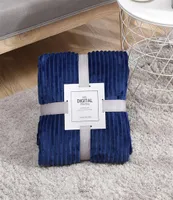 Solid randig kast filt flanell fleece super mjuka filtar varm fluffig säng linne sängäcke för soffa sovrum dekor hem textil2085449