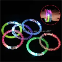 Led Rave Toy Lighted Glow Toys Acrylic Flashing Bracelet Bracelets Party Supplies Drop Delivery Gifts DHW3P