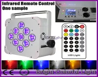 Test RGBWAUV 6 i 1 Batteridriven trådlösa DMX -lampor LED PAR UPLIGHTER MED INFROGAR CONTROLLER LCD Display 9x18w3423231