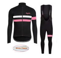 Pro Team Rapha Cycling Jersey Set Kış Termal Polar Uzun Kollu Gömlek Biber Pantolon Kitleri Bisiklet Mtb Giysileri Bisiklet Milot Ropa CI1148555