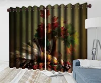 Mooie esdoornblad 3D black -out gordijn woonkamer slaapkamer keuken schilderij muurschildering moderne home decor raam gordijnen5476249