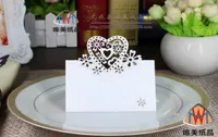 Fashion white Seat Name Cards Laser Cut for Wedding Party Decoration Multi color Love heart shape wedding table card seat card9843896