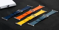 Outlet Factory per Apple Watch Bans Business Leather Strap Men Ladies Universal Iwatch Series 6 5 4 3 2 Black White Orange Yellow3525949