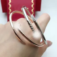 Nail Bracelet Women Lovers Cuff Stainless Steel Luxury Designer Couple Open Nails Bangle Charm Fashion Jewelry Gifts for Woman
