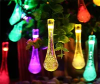 Premium Quality 6m 30 LED Solar Christmas Lights 8 Modes Waterproof Water Drop Solar Fairy String Lights for Outdoor Garden7730968