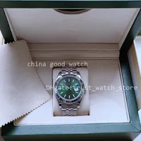 Men of Watch rocznica Nowy automatyczny ruch 41 mm zegarek Mint Green Dial Classic 904L Stalowe zegarki do nurkowania jubileuszowego z oryginalnym pudełkiem