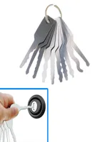 10pcs Jiggler Keys Lock Pick Conjunto para ferramentas de trava de trava de dupla face Locks de carro de abertura do kit de ferramentas de ferramenta de locksmith de serralheiro5018458