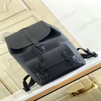 Christopher Slim Mens ryggs￤ck Taurillon Leather Bag Monograms Eclipse Canvas Vintage Laptop Ryggs￤ckar med Snap Buckle Luxurys DE271N