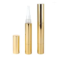 Storage Bottles 5MLGold Empty Nail Nutrition Oil Pen Treatment Cuticle Revitalizer Polish Nourish Skin Cosmetic Tube With Brush