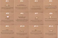 136 Conceptions Colliers de boucles de bijoux dog￩e avec carte Gold Silver plaqu￩ Collier Petit cadeau pour les familles d'amis Prom9262756