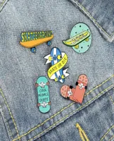 Skate or Die Enamel Brooches Pin for Women Fashion Dress Coat Shirt Demin Metal Brooch Pins Badges Promotion Gift 2021 New Design6790007