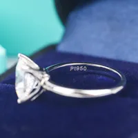 S925 Silver Harmony Band Ring With Square Shape Soleste Charm Anillos estilo y Diamond para Women Joyer￭a de boda Regalo tiene Velet BA1134155