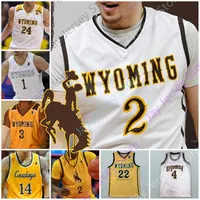 Anpassad Wyoming Cowboys basket Jersey NCAA College Larry Nance Jr. Hunter Maldonado Jake Hendricks Kwane Marble II Thompson Taylor