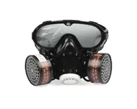 2020 Ny stil 2 i 1 industriell dammtät mask antidust antitoxinglasögon Eyes Nose Mouth Protirator Gas Mask Safety1275371