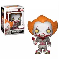 Funko Pop Figures Clown Back to the Soul Hand Office Model It Toy Toy Pennewise Master версия 543#185W