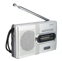 Mini Portable AM ​​FM Radio 2 Telescopic Antenna Dual Band Stereo Channel 88-108MHz Radiomottagare Inbyggd högtalare BC-R21