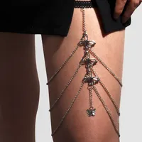 Vintage Bohemian Sex Leg Chain Patrones de animales Patrones de oro de oro