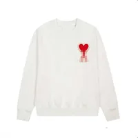 هوديي من الذكور والإناث المصممين Amis Paris Houded Highs Sweater Sweater مطرزة بالحب أحمر الشتاء جولة الرقبة الزوجين الزوجين