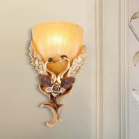Wall Lamp European LED Creative Bedside Energy Saving Indoor Glass Harts