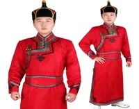 Costume de danse deerskin toison masculine robed mongolie chinoise minoritaire vêtements vêtements usure de la scène desgaste de la Etapa5711439