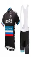 2019 Bora Cycling Jersey Maillot Ciclismo Short Sleeve and Cycling bib Shorts Cycling Kits Strap bicicletas O191217206668056