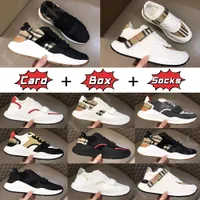 Athletic Shoes Casual High Designer Real Leather Classic Plaid Trainers Berry Luxury Stripes Shoe Fashion Trainer for Man Woman Bur Color Bar Sneakers