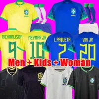 2022 Antony Casemiro 예수 브라질 축구 유니폼 Richarlison Camiseta Raphinha Paqueta Vini Jr Rodrygo Brasil Maillots 축구 셔츠 남성 여성 어린이 유니폼