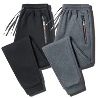 Pantalones para hombres 2022 Autumn Men's Sport Casual Tandited Tausers con bolsillos con cremallera Color sólido Jogger Pantalon Chandal Hombre