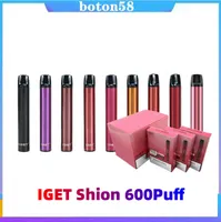 Iget Shion 600 Dostosowane E-papierosy 600 PUFF 400 mAh Bateria 2,4 ml przedpełniona kaset 0268239