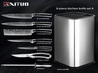 Xituo Noży kuchenne Zestaw japońskiego lasera stali nierdzewnej Damascus Chef Santoku Cleaver Utility Gyuto Boning Nóż narzędzia 48585548