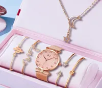 Armbanduhren Luxus Frauen sehen elegante weibliche Magnetnetzband Rose Frau Watch Bracelet Montre Femme Reloj Mujerwristwatches2352490