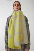 Para mujeres, acn￩ estudios de acn￩ hombre revisado bufanda de lana de lana 70 cm/210 cm Carta de publicidad AC HKU0