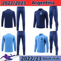2022 Argentinas Tracksuit Soccer Jersey Training Suit 축구 셔츠 Maradona di Maria 22/ 23 남성 키트 트랙 슈트 유니폼 세트