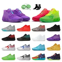 2023 Chaussures de balle Lalo MB.01 Lo Mens Basketball Shoe 1Of1 Queen City Rick et Morty Rock Ridge Red Buzz Buzz City Galaxy Unc Iridescent Dreams Trainers Sneakers Sports