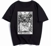 Karta Tarot Major Arcana Fortune, opowiadając okultystyczne męskie koszulkę szaloną t -koszulkę bawełnianą druk 4859561