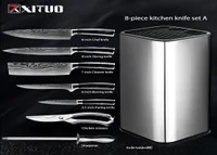Xituo Kitchen Knives Set Japanese en acier inoxydable Laser Damas Pattern Chef Santoku Cleaver Utility Gyuto ANNEING KITEAL Tools4598567