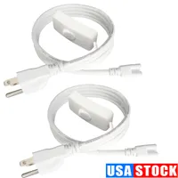 Belysningstillbeh￶r R￶rf￶rl￤ngningstr￥d med 3 -stiftanslutningar LED -r￶rljus f￶r T8 T5 Integrerade r￶r gl￶dlampor US Plug Cable Usastar 100 Pack