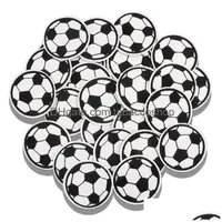 Other Home Textile Notions Various Sizes Soccer Embroideredes Black White Ball Iron On For Clothing Jackets Bags Diy Football Sports Dhafs