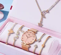 Armbanduhren Luxus Frauen sehen elegante weibliche Magnetnetzband Rose Frau Watch Bracelet Montre Femme Reloj Mujerwristwatches3402591